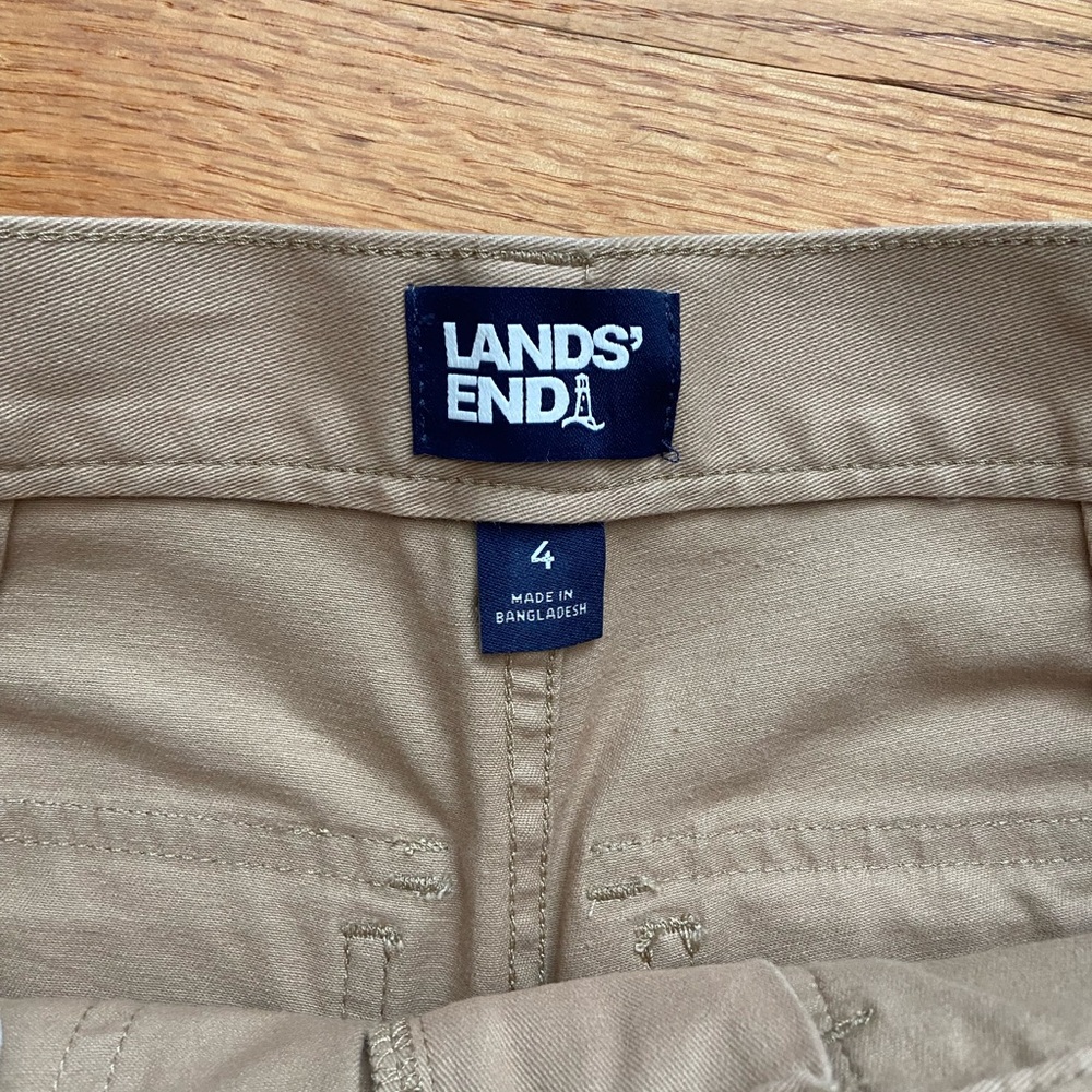 LAND'S END Women's Chino High Rise Barrel Leg Ankle Pants - Picture 7 of 15